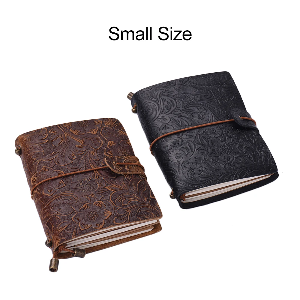 

Genuine Leather Refillable Traveler's Diary Notebook Record Important Things Planner Sketchbook Protect Private affairs