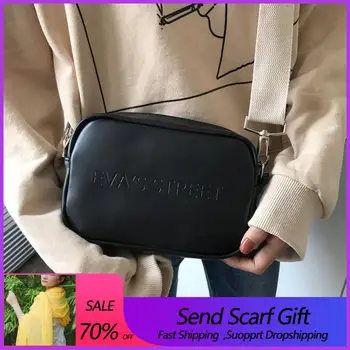 

Leather Women bag Ladies Shoulder Messenger Bags Handbag Letter Flap Simple Fashion Females Crossbody Bags for women 2020