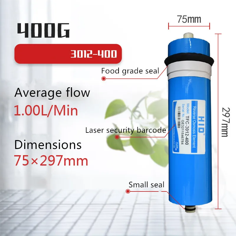 50/75/100/200/300/400/600 г RO мембраны обратного осмоса замена воды Системы фильтр очиститель воды Питьевое Лечение - Цвет: 3012-400G