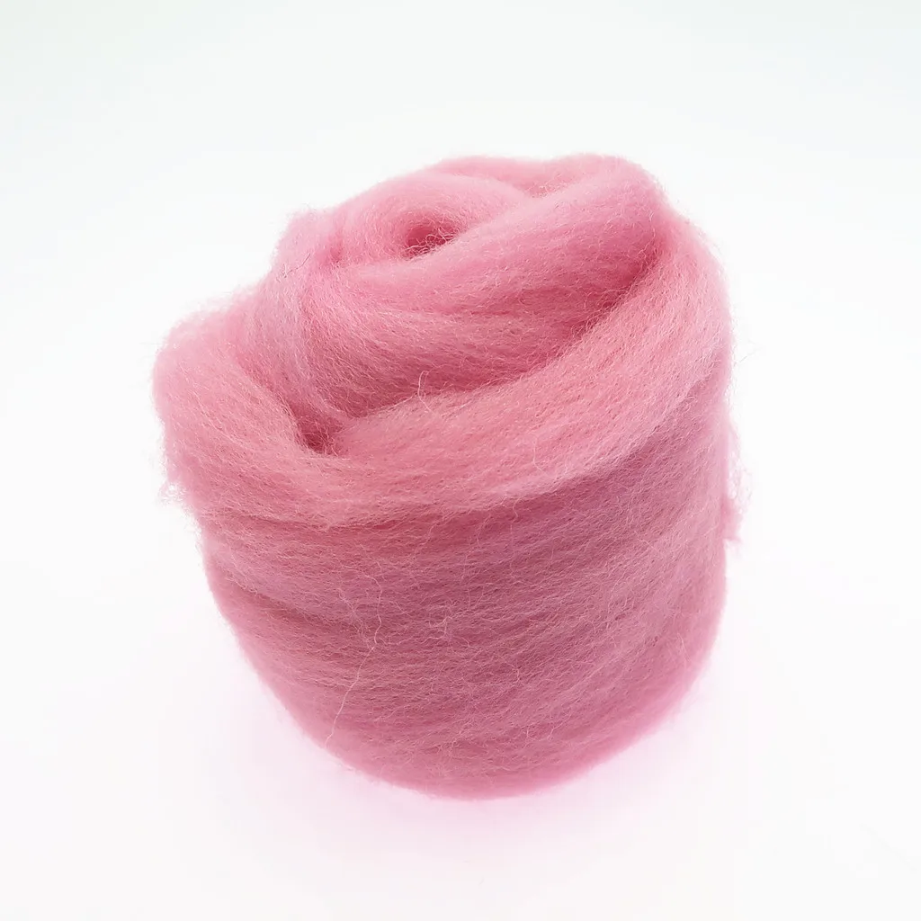 Wool Felting Kit 10g/50g/100g Pink Series Wool Fibre Flower Animal Toy Wool Felting Handmade Spinning DIY Craft Materials Tool Felt Christmas wool felting kit needle felting wool