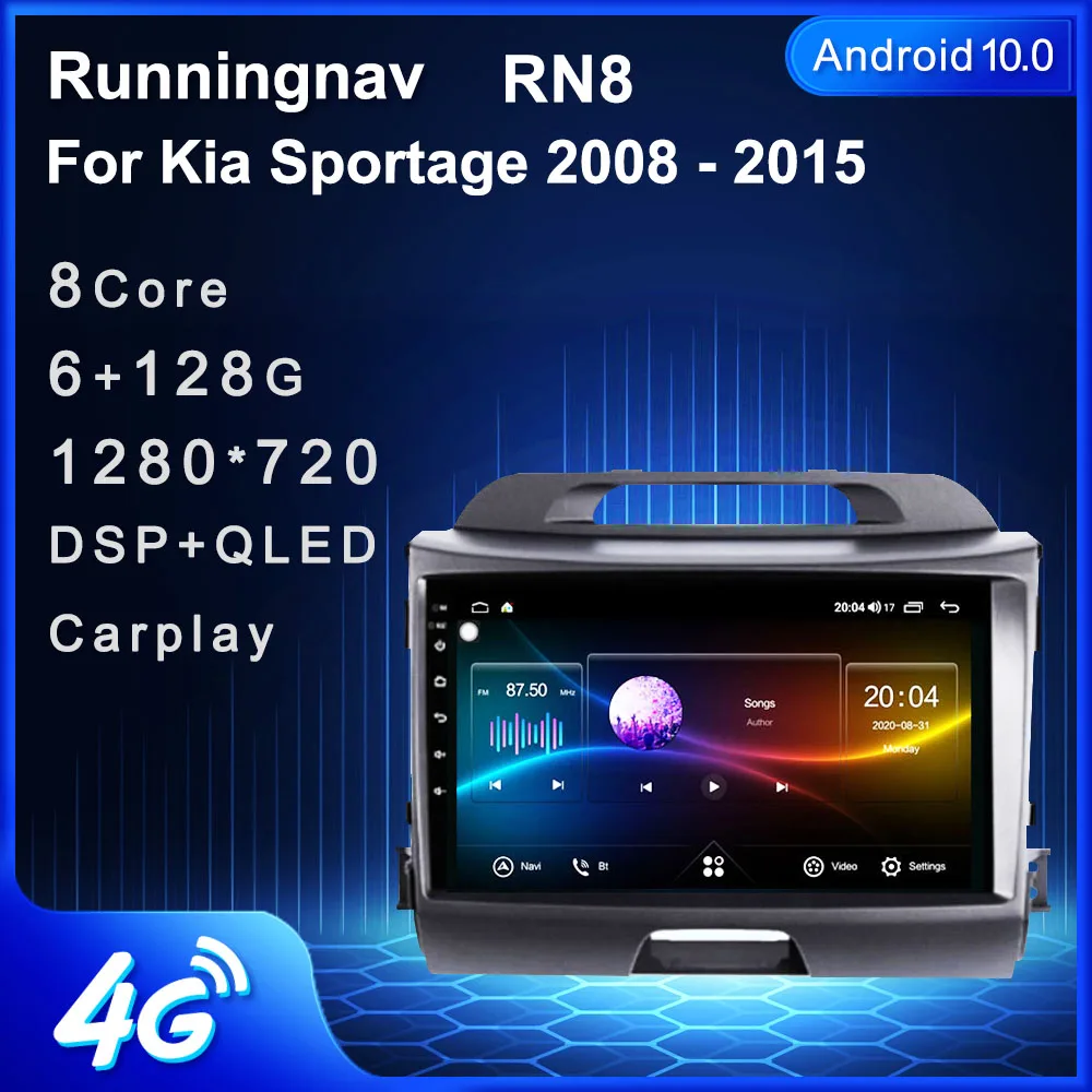 4G LTE Android 10 1 для KIA Sportage 2009 2010 2011 2012-мультимедийный стерео автомобильный DVD-плеер