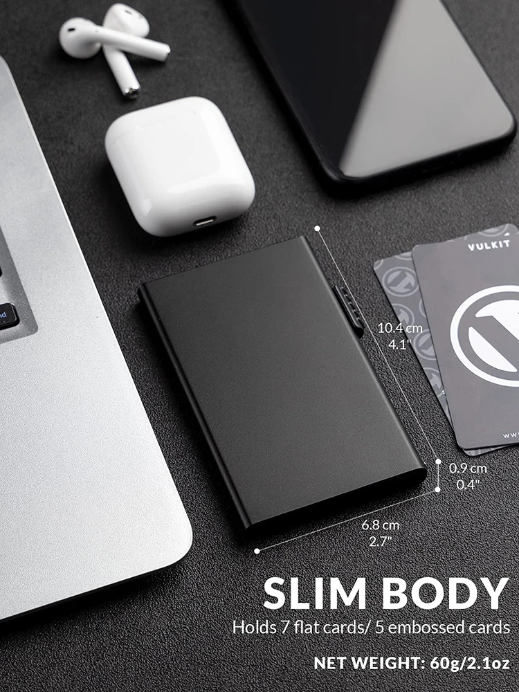 Card Holder Wallet RFID Blocking Pop Up Holder for Men Women Aluminum Smart Wallet card holder