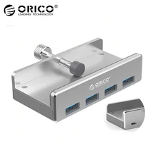 Orico mh4pu alumínio 4 portas usb 3.0 hub externo clip-tipo usb3.0 divisor adaptador para desktop computador portátil acessórios