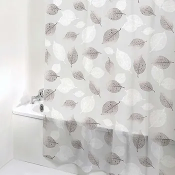 

Floral Shower Curtain Thicken Waterproof Translucent Bathroom Curtain English Letter Leaf Pattern for Bathroom hotle Shower Curt