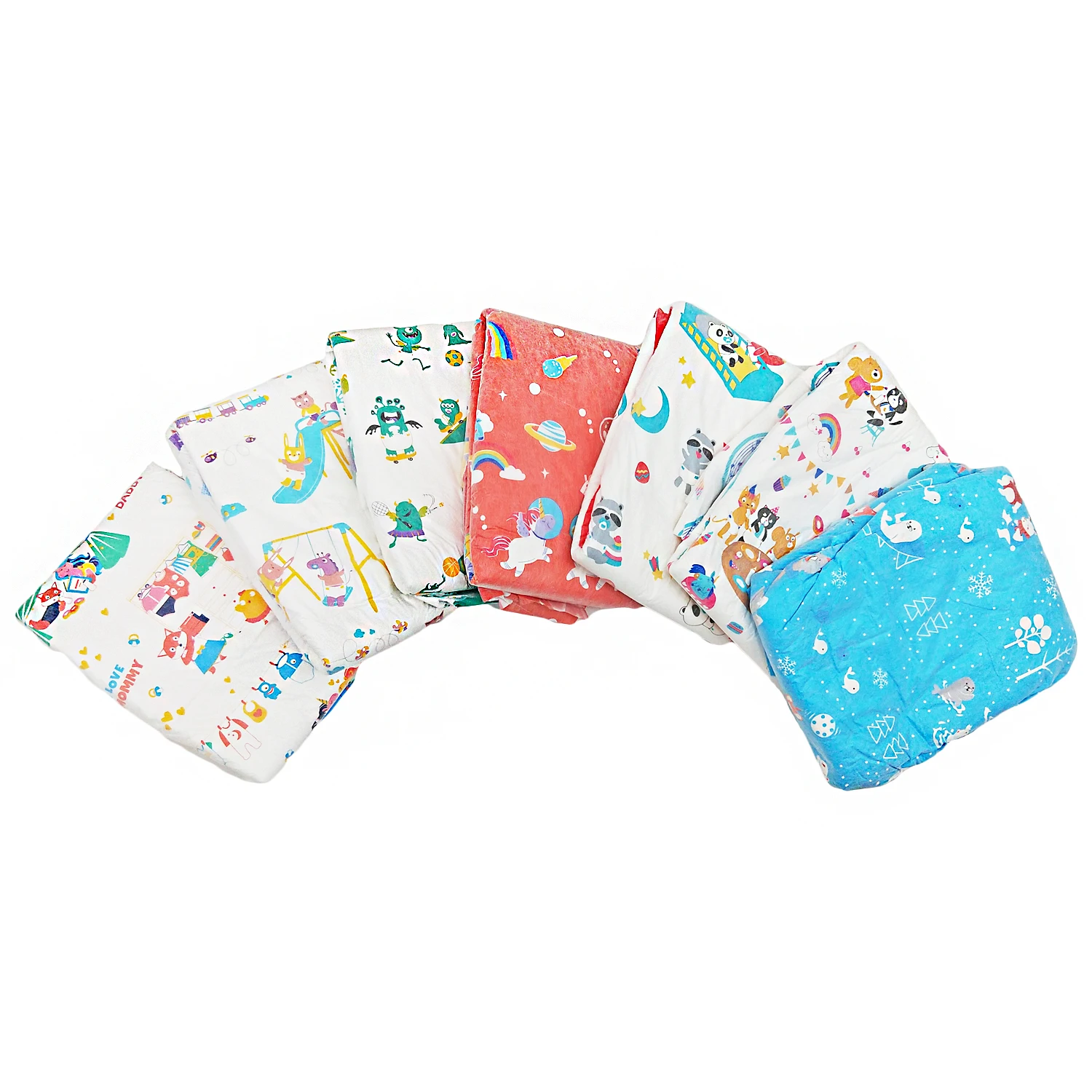 10@ NIGHT Rainbow Week подгузники ABDL 6000 мл рождественские подгузники для взрослых с эластичной резинкой на талии очень большой размер DDLG подгузники 7 шт. в упаковке