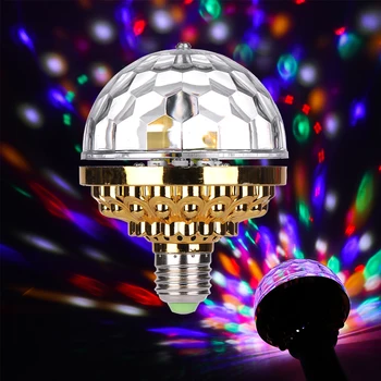 

Portable LED Small Magic Ball New Colorful Rotating Stage Effect Bulb Mini Crystal Magic Ball Rotating KTV Bar DJ Ball