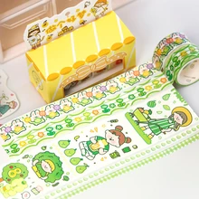 Ruban adhésif japonais Washi Kawaii pour Scrapbooking, étiquette autocollante, drôle de vie quotidienne pour filles, 5 pièces/boîte