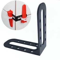 25 pces reusável positivo ângulo nivelador ferramenta de nivelamento auxiliar espaçadores nivelador para parede telha canto código localizar fixo titular