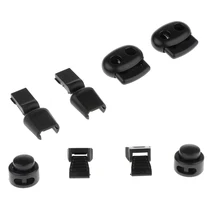 2 пары черный двойной шнурок останавливает раздвижные шнурки блокировки замены для триатлона тренер бег походы бег