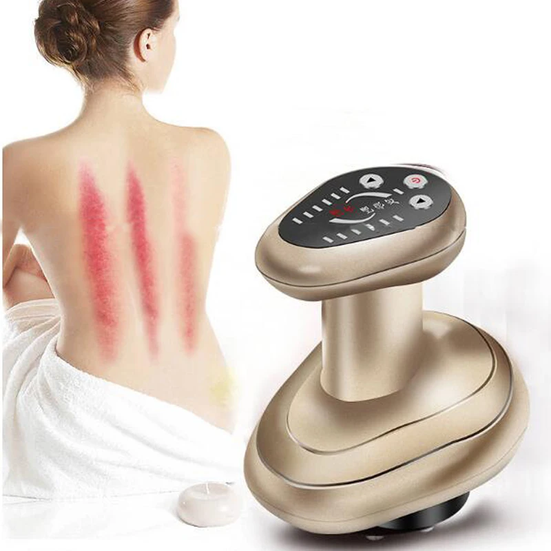 

Electric Guasha Scraping Cupping Stimulate Acupoint Body Slimming Massager Heat Massage Negative Pressure Acupuncture Therapy