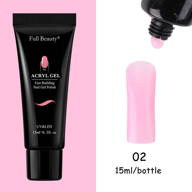 Acrygel For Nail Nude Pink Fast Builder Nail Extension French Design Semi-Permanent Varnish Forms All For Manicure FB1809