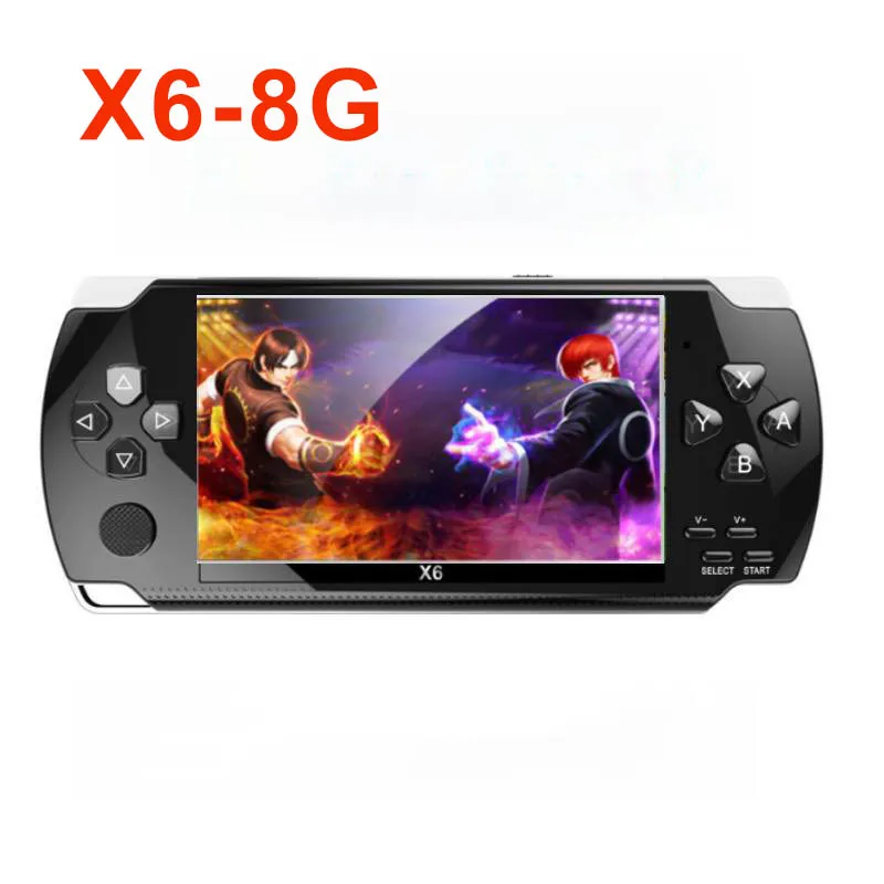 Handheld Game Console 64 Bit 8gb 4.3 Inch HD Mp5 Game Console x6 Fc Portable Handheld Game Player 