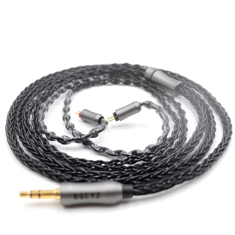 BQEYZ 8 Core sliver plated Cable Earphones Upgrade 0.78mm\MMCX Connectors For BQ3 spring KC2 K2 KB1 S2 T2 F3 N1 KING P1 | Электроника