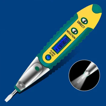 

Test Pencil AC DC 12-250V Tester Electrical Screwdriver LCD Display Voltage Detector Test Pen Electrician Tools
