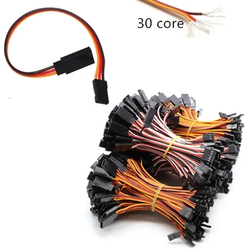 

100Pcs 15cm 3Ways 30 Core Filaments Parallel Joint DuPont Wire Extension Leads For Airplane Model Serve Motor Brown-Red-Orange