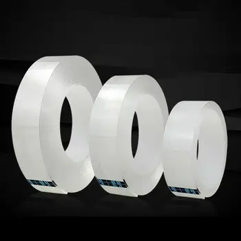 

2020 Functional Magic Double Sided Grip Tape Traceless Washable Reuse Waterproof Adhesive Tape Gel Nano Sticky Invisible Tape