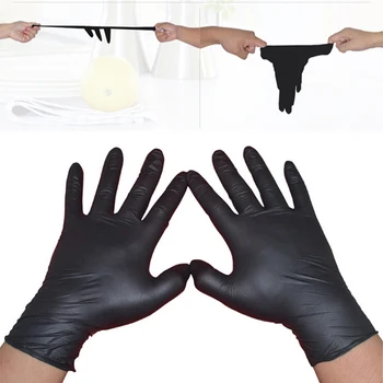 

10/50Pcs Black Gloves Disposable Permanent Tattoo Gloves Tattoo Latex Gloves Tattoo Accessories 2 Colors S M L