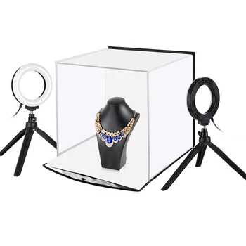 

PULUZ 30*30cm Portable Softbox Light Box Studio LED Lighting Box Photo Lightbox with 6 Colors Backdrops For Tabletop Photography