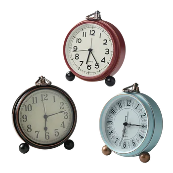 

Metal Simple Bedroom Desk Modern Bedside Alarm Clock Kids Desk Multi Function Alarm Clock Unique Living Room Decoration II50NZ