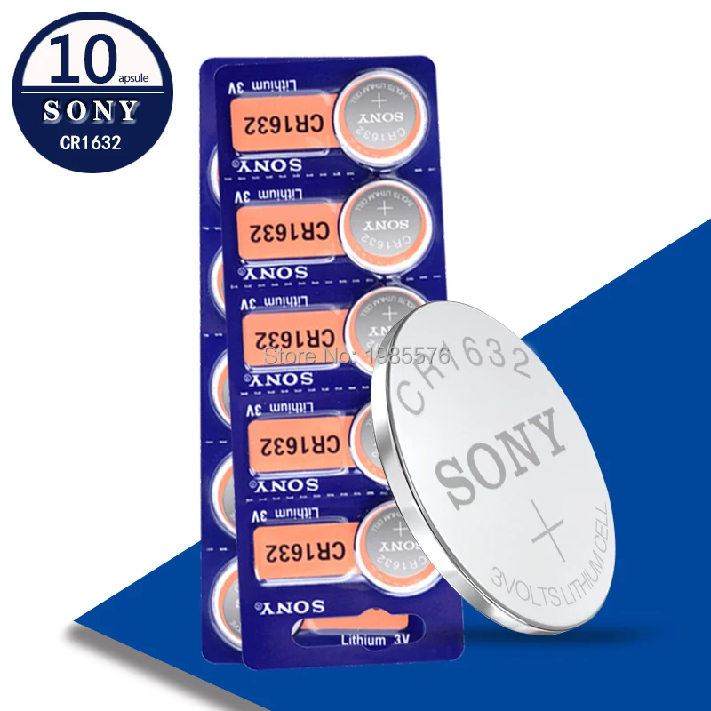 10 шт. Литиевые Батарейки для кнопок Sony CR1632 3 в|Часовые батарейки| |
