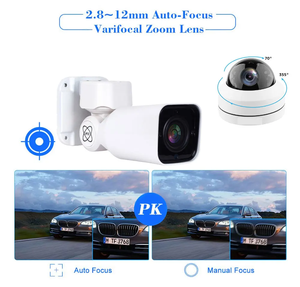  H.265 8CH HD NVR POE Security 5MP Camera System Kit Audio Record IP Camera IR Outdoor Waterproof CC