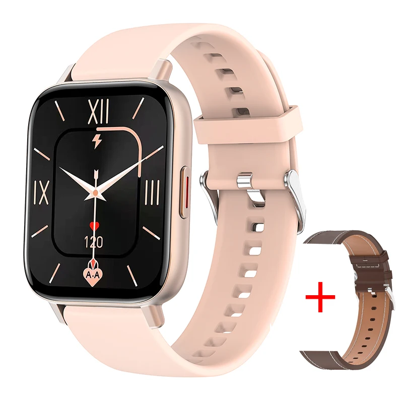 2021 New Smart Watch Men 1.69 inch Screen Bluetooth Answer/Dial Call Custom Dial 24 Hours Heart Rate Tracker Women Smartwatch 