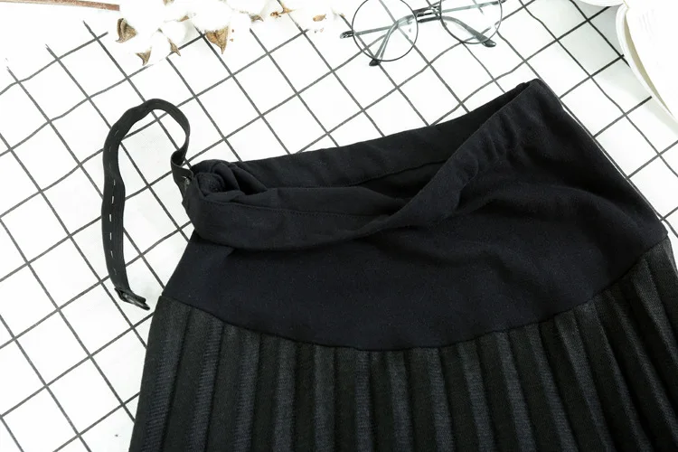 Юбки для беременных Одежда для беременных Повседневная Женская Модальная длинная юбка складывающаяся свободная плиссированная юбка для живота мягкая ткань