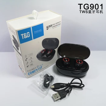 

TG 901 Wireless Earphone Stereo Bass True Bluetooth 5.0 Earbuds HIFI Mini Sport in-Ear Headphone Waterproof Touch Earbuds NEW