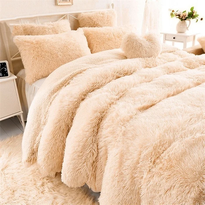 

160x200CM Super Soft Shaggy Fur Double-layer Plush Blanket Fuzzy Cozy With Fluffy Sherpa Throw Blankets Bed Coral Blanket