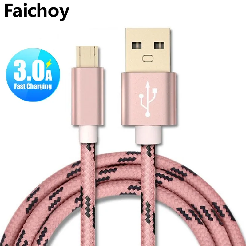 Кабель Micro USB для быстрой зарядки, кабель для зарядного устройства Microusb для samsung, Xiaomi, huawei, кабель для передачи данных, кабели для мобильных телефонов на базе Android, 1 м, 2 м
