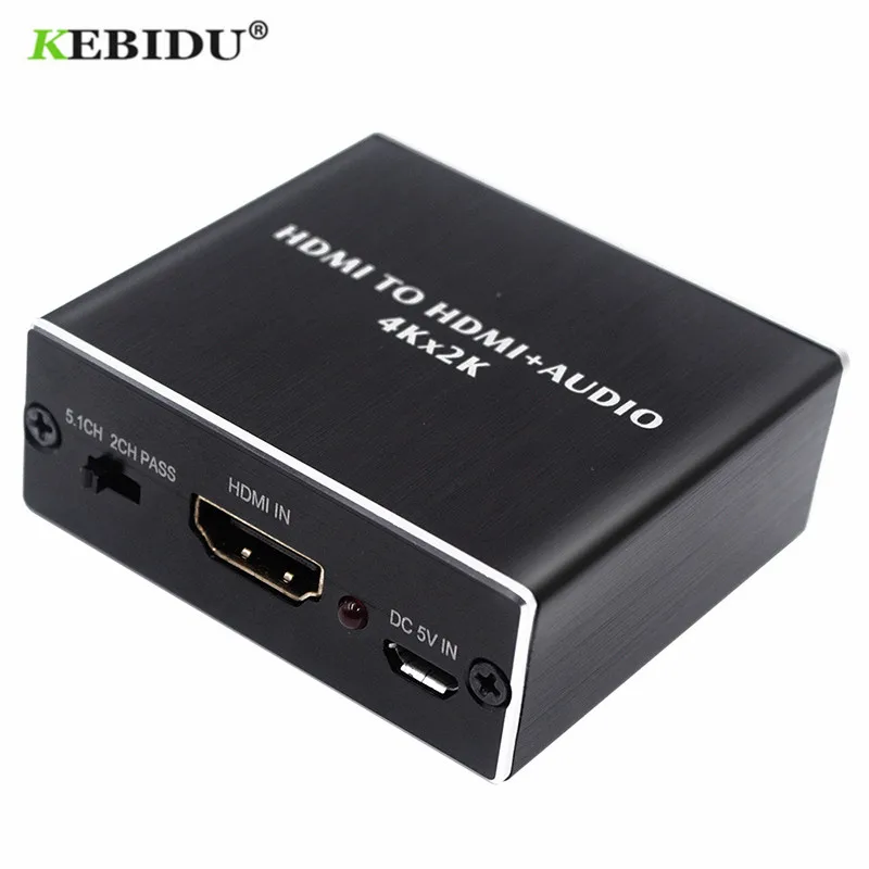 Аудио экстрактор KEBIDU HDMI поддержка 4K x 2K к оптическому TOSLINK SPDIF + 3 5 мм стерео аудио