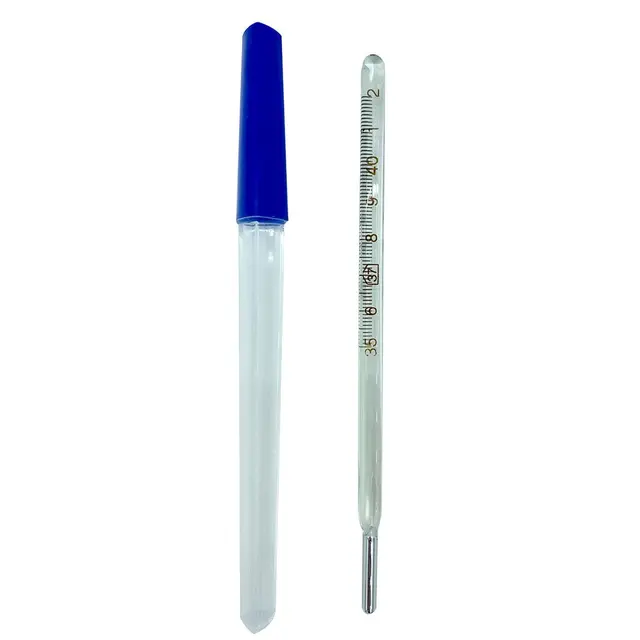 2 pcs Mercury Glass Thermometer Household Clinical Mercury Thermometer Adult Baby Body Temperature Measurement
