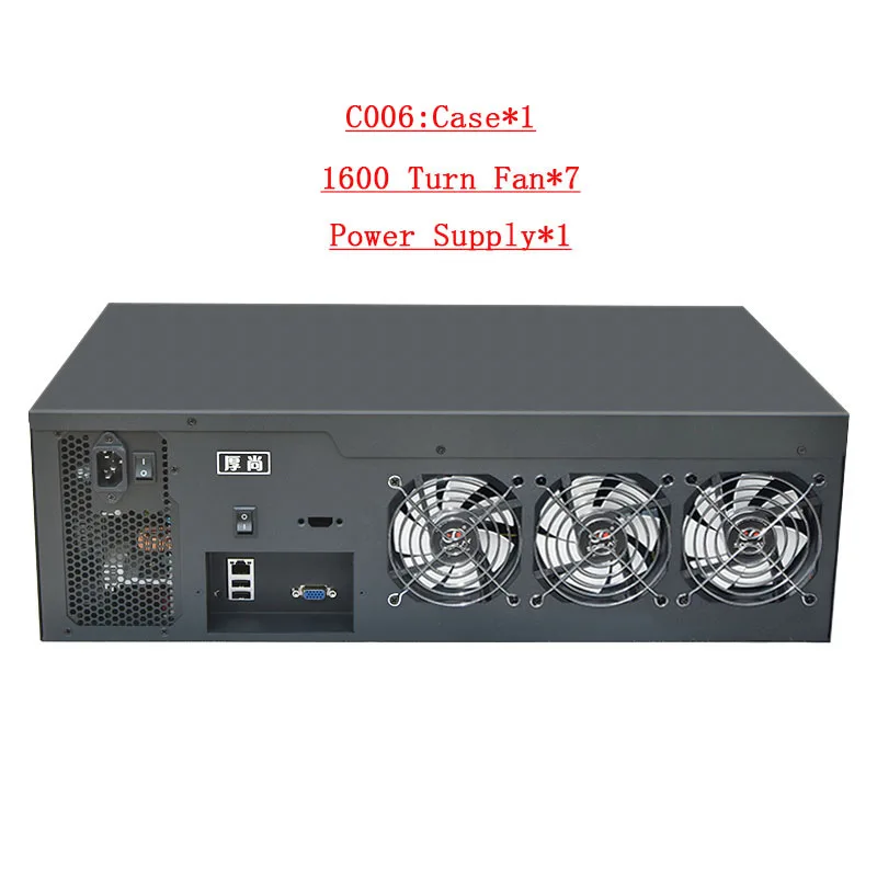C006 Чехол для компьютера, сервера, USB, Шахтерская рама, ПК, горная установка, стойка, эфириум, Майнер, B1800-BTC, материнская плата, Биткоин, MXR, 6GPU, карта, шасси G - Цвет: C006