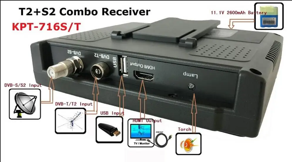 [Натуральная кожа] KPT-716TS DVB-S2 DVB-T2 satllite Finder метр сигнала спутникового ТВ приемник MPEG-4 модулятор лучше KPT-255H KPT-356H