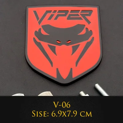 3D Metal Viper Emblem Sticker Car Trunk Badge Grille Decal Chrome Car  Styling For Dodge Charger Caliber Journey Accessories - AliExpress