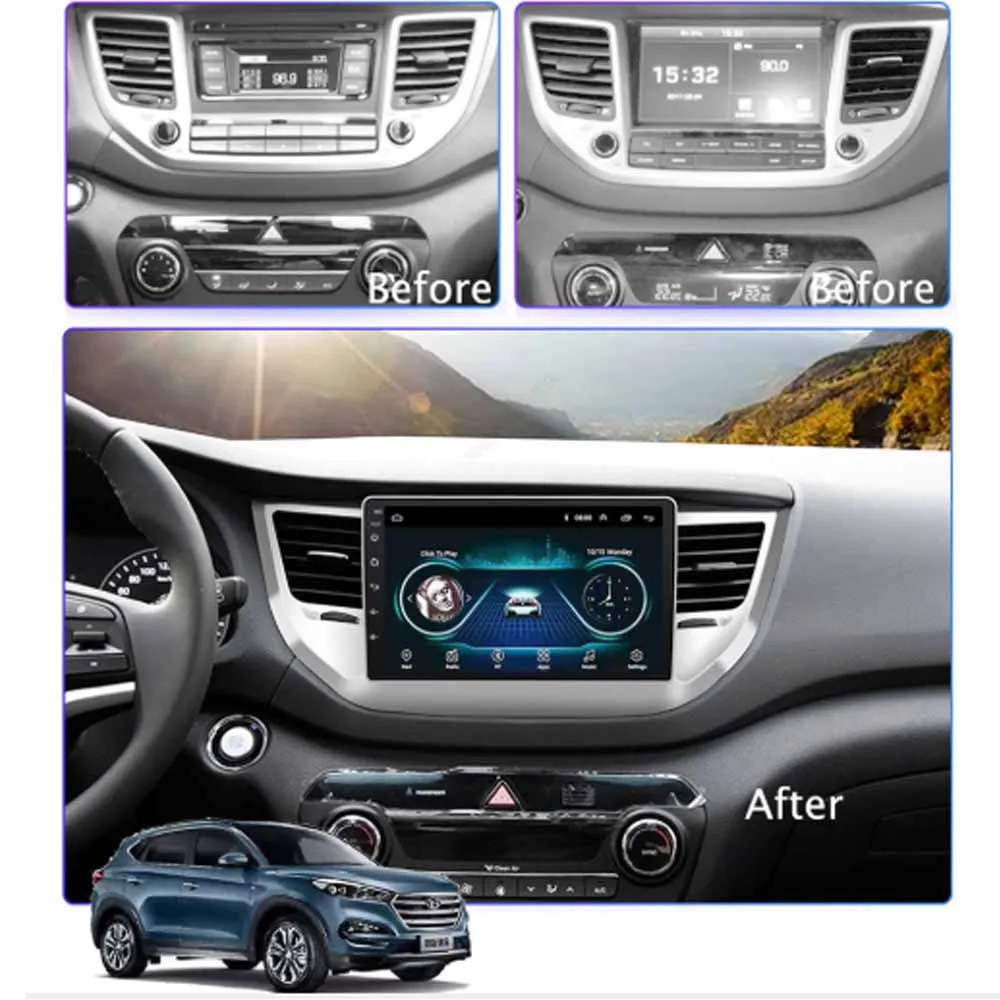 Автомобильный радиоприемник на Android 9 0 для Hyundai Tucson 2015 2018 радиопроигрыватель без