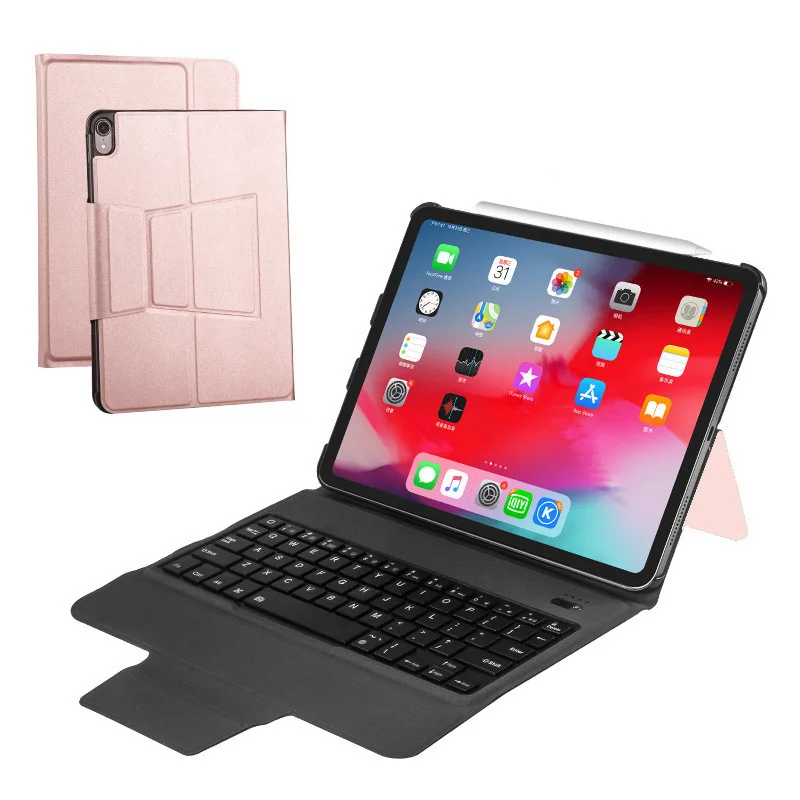 

IPad Pro 12.9-Inch Tablet PC Ultra-Thin Bluetooth Keyboard Protective Case Bluetooth Leather Case 2019 New Style