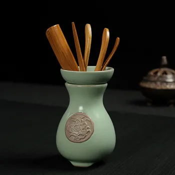 

China Kungfu Tea Set Ru Kiln Ceramic Pot Tea Ceremony 6 Tool Tea Accessories