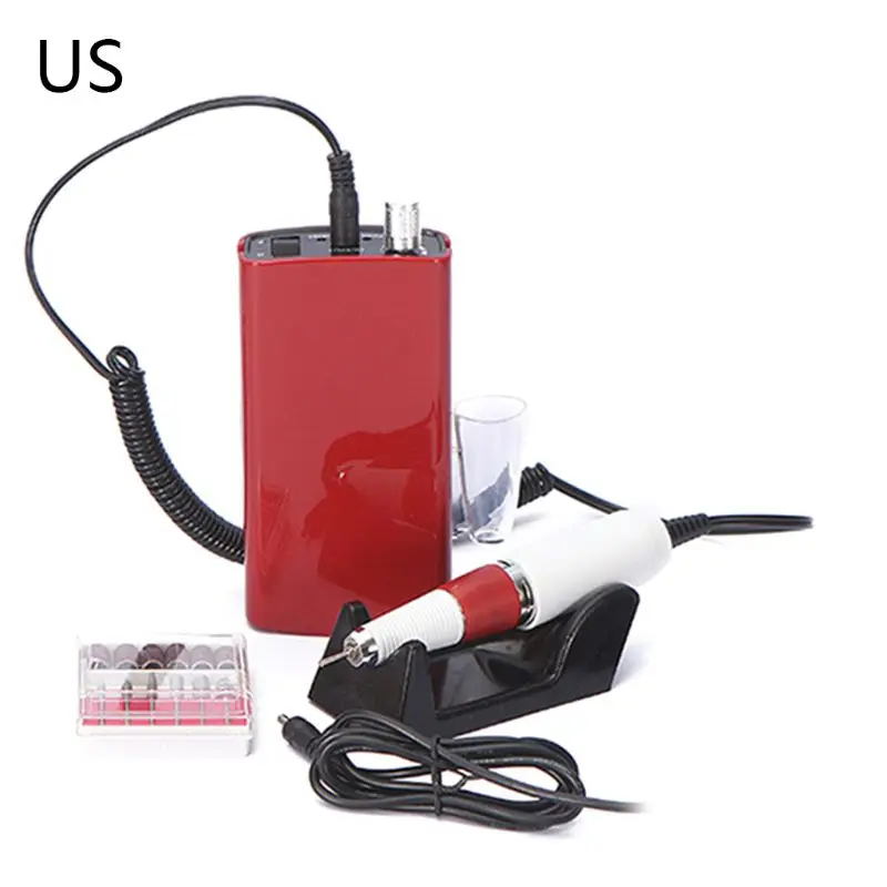 

EU US Nail Polishing Machine Portable Rechargeable Nails Beauty Art Making Manicure Tools NEW