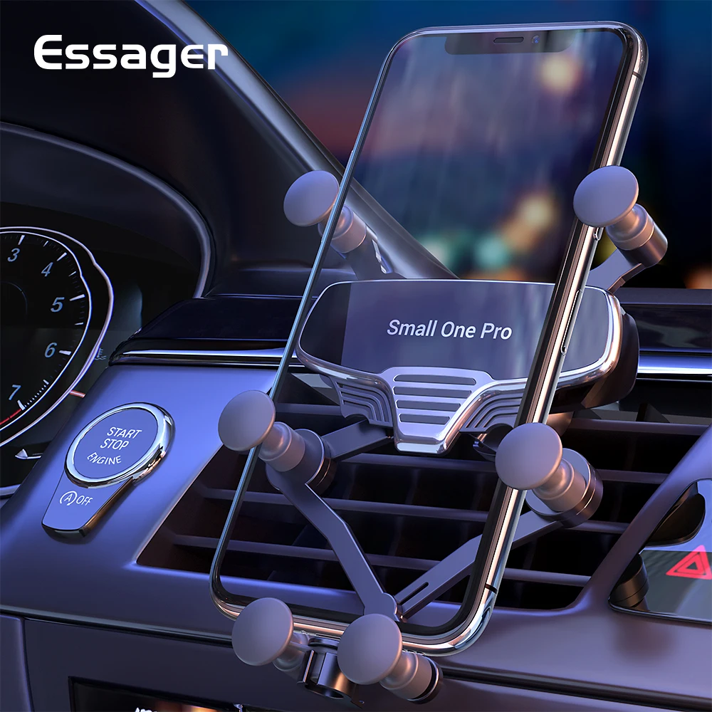 Essager Gravity Car Phone Holder For iPhone Xiaomi mi Universal Air Vent Mount Holder in Car For Phone Portable Support Stand Essager Gravity Car Phone Holder For iPhone Xiaomi mi Universal Air Vent Mount Holder in Car For Phone Portable Support Stand