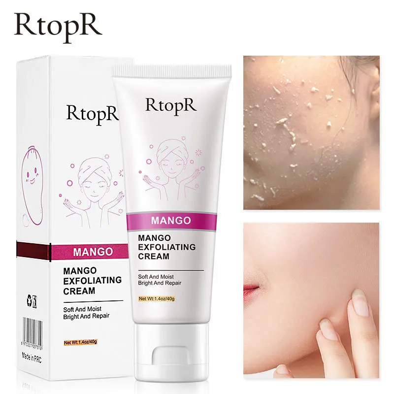 

RTOPR 50G Face Exfoliating Cream Whitening Moisturizer Repair Facial Scrub Cleaner Acne Blackhead Treatment Remove Face Cream