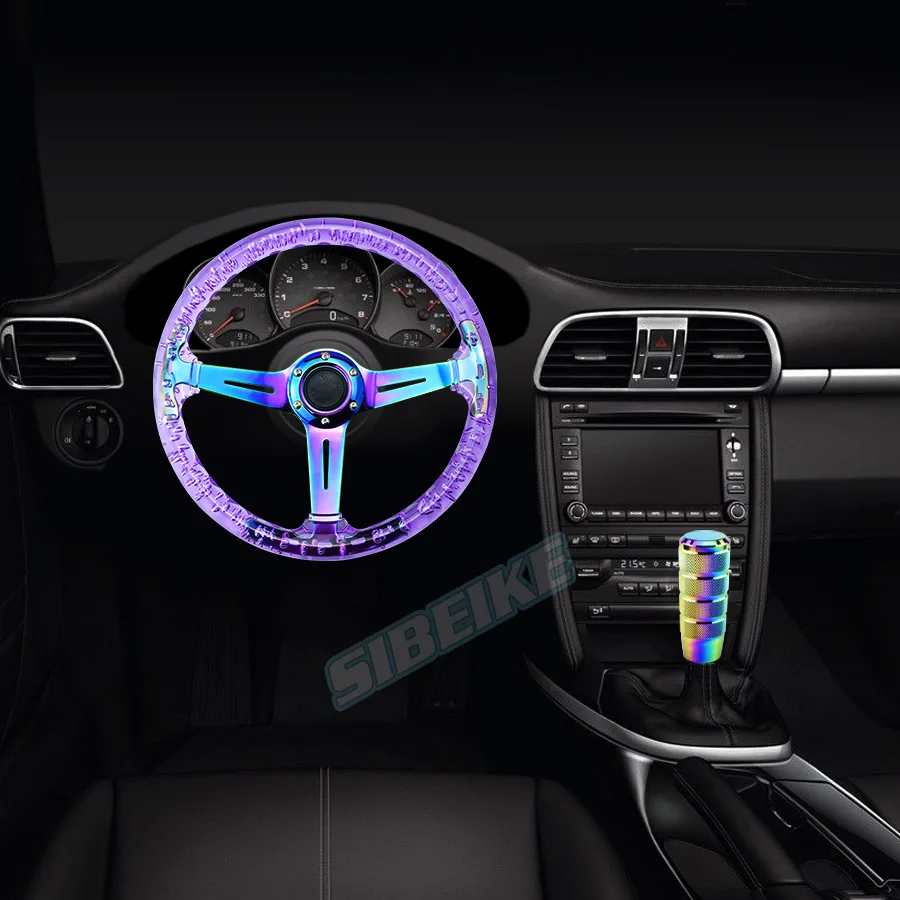 新品・未使用品 アクリル ステアリング 14inch ブルー 新品・未使用品 アクリル ステアリング 14inch ブルー