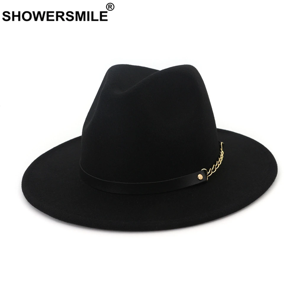 Мужская и Женская шерстяная фетровая шляпа трилби Shower Smile однотонная серая
