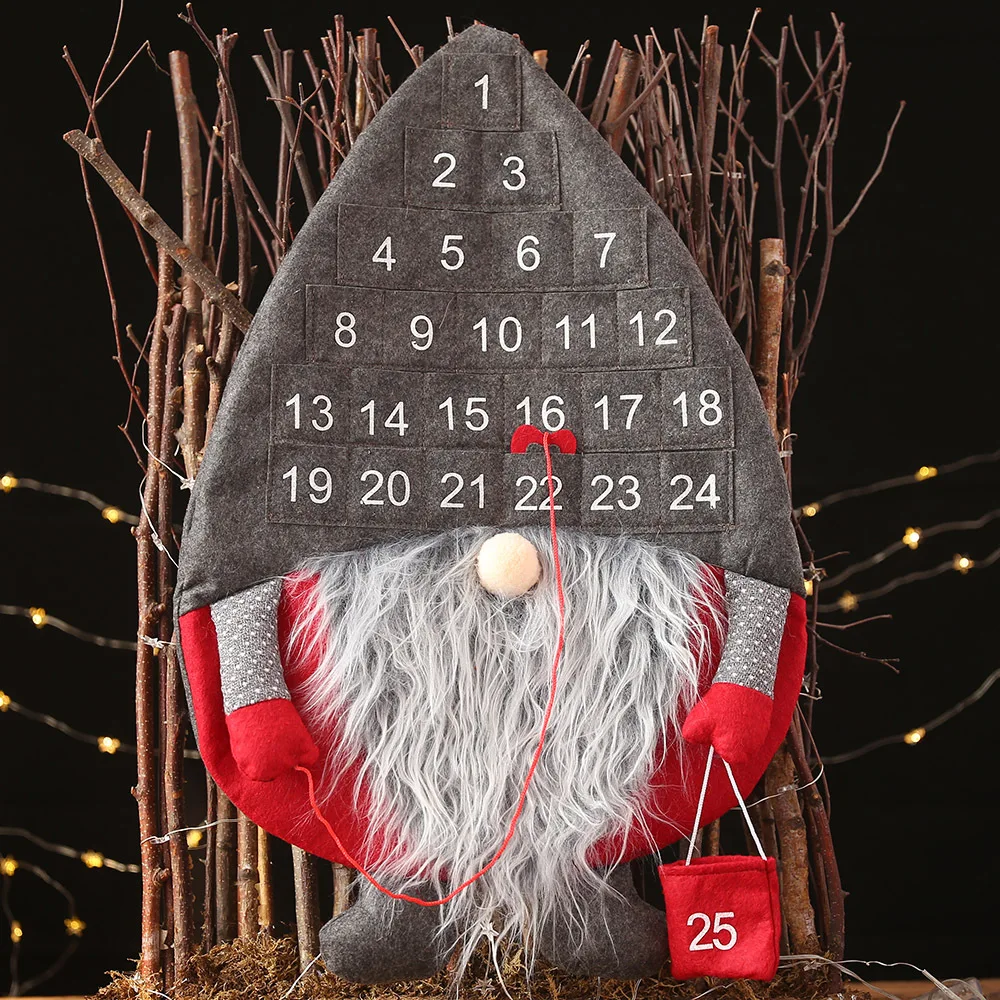 Новинка, рождественские украшения, длинная борода, календарь для пожилых людей, Рождественская кукла, календарь обратного отсчета, креативный календарь