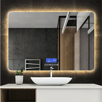 Smart Bathroom Makeup Mirror with LED Light