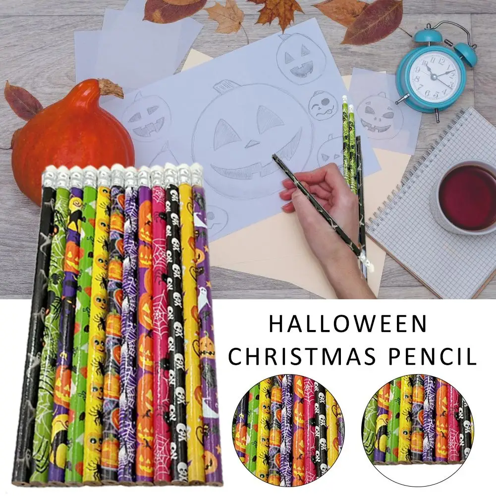 

2020 Christmas Pencils HB Wooden Environmentally Friendly 12pcs Design Writing Drawing Pencils For School Students Pencils