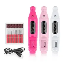 1 Набор для полировки ногтей шлифовальная ручка портативная маникюрная пилка для полирования ногтей полировальная машина USB инструмент для дизайна ногтей
