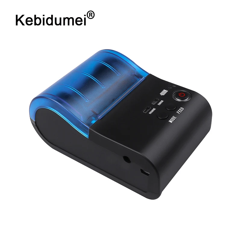 

kebidumei Portable Bluetooth Printer 58mm Mini Thermal Receipt Printer For Supermarket Pocket Printer For iOS Android Windows