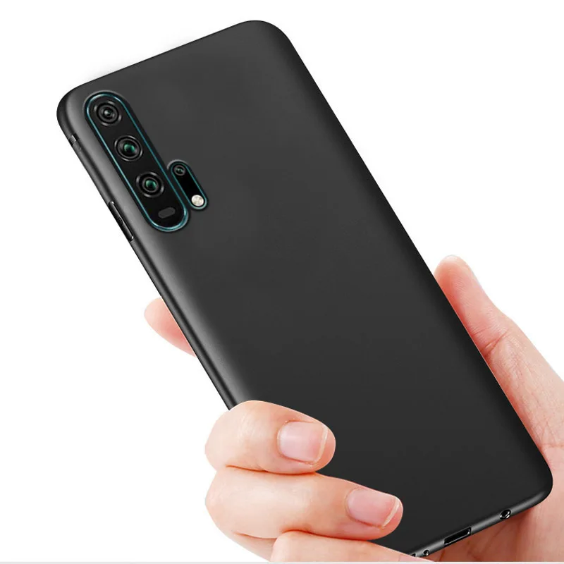 черный ТПУ телефон протектор мягкой оболочки силиконовый чехол для Huawei Nova 6 5 г / 4