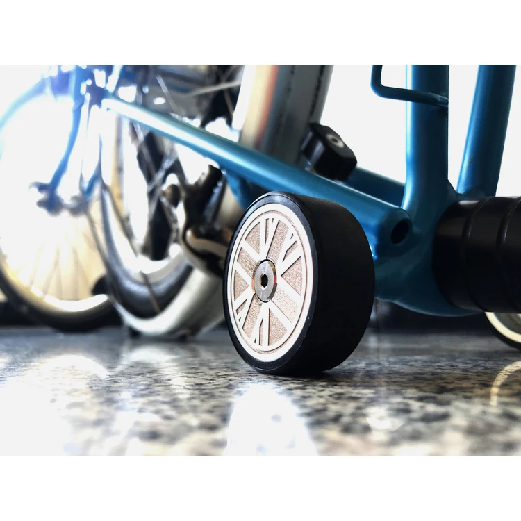 1 пара 46 мм двойной подшипник easywheel для Brompton складной велосипед Флаг Великобритании полые супер ширина 16 EZ колеса с Ti титановый болт